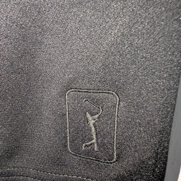 PGA Tour Black Polo Shirt Classic Short Sleeve - Picture 4 of 8